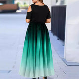 2025 New Wish Body-To-Body Sexy Gradient Showy Shoulder Size Women's Dress