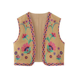 Spring 2025 New Women's Clothing Embroidered Tard Vest