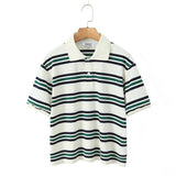 2025 Spring Long Sleeves Vintage Striped Spoo T-Shirts For Loose T-Shirts