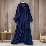 Lazy Wind Leisure Two Sets Of Women Loose Outside Thin Long-Sleeved Shirt Cover Skinny Sling Dress