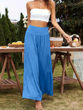 2025 Summer Leisure Wide-Legged Cotton Pop High-Waisted Loose Trousers Women's Trousers