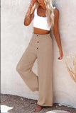 2025 New Women's High-Waisted Long-Term Cotton-Sight Broad-Legged Trousers Loose And Relaxed Casual Broad-Legged Women