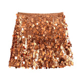 New Women's High-Rise Slimming Body Squin Short Skirt In Autumn 2025