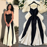 Summer Elegant Sexy Sling Dress Women's Holiday Wind Waist Lotle Side Dress Dress Dress
