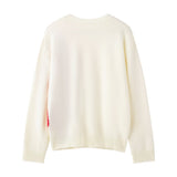 Spring 2025 New Lazy Wind Flower Design Women's Round-Neck Sweater Women's Loose Knitting Shirt