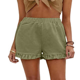 2025 New Women's Shorts Burst Casual High-Waisted Cotton Straight Trousers