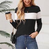 New Wish Autumn And Winter Explosion Women's Clothing Women's Knitted Long-Sleeved Color Repair Body