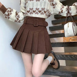 College Wind Small Sweet Hundred Folded Skirt Women Spring And Summer 2025 New High-Rise Thin Anti-Walking Short Skirt