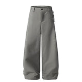 High Street Vintage Water Wash Scissors Jeans Babes Design Broad Legs Casual Thin To Make Old Tug Trousers
