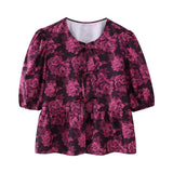 Spring 2025 New Women's Leopard Print Short-Sleeved Shirt
