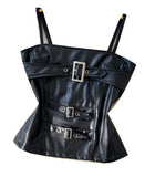 Vintage Sexy Hottie Metal Buckle Sling Sling Small Vest Woman Autumn Bun Bun