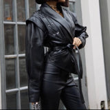 2025 Early Spring New Women's Retro Coffee Brown Leather Coat Women