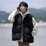 Fashion Cotton Vest Men's 2025 New Winter Shoulder Warm Boys Vest Cotton Jacket