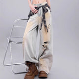 Fat Mm Full Hip Waist Than Micro-Tight Jeans Female Vibe Star Babes Slimming Straight Tube Trousers