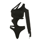 2025 Summer New Fashion Sexy Hottie Body Open Waist Hollow Splicing Joint Body