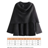 2025 Women's Autumn New Asymmetric Scarf Short Loose Knit Coat