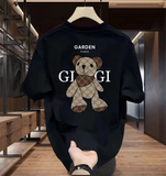 Trending High-Quality Men's New Cotton T-Shirt Short-Sleeved Simple Design Design Print Round Collar Fashion Top