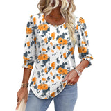 2025 Summer Women Wear 7-Sleeve Collar Elegant Casual T-Shirt Outside The Dress