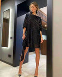 2025 Festival Party Shiny Crystal Beads Dress Dress Dress Burst