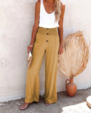 2025 New Women's High-Waisted Long-Term Cotton-Sight Broad-Legged Trousers Loose And Relaxed Casual Broad-Legged Women