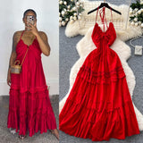 Summer Dress High-End Temperament Embroidered Rose Knitted Dress Women's Short Sleeve New Chinese Bag Long Skirt