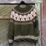 Wish Hot New Sweater Women's Round Collar Color Loose Fashion Knitted Shirt Long Sleeve