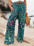 2025 Spring And Summer New Four Seasons Of Leisure Wide Leg Trousers Print Burst Loose Trousers Women