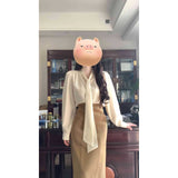 A Complete Set Of Unique And Beautiful High-Rise Half-Sleety Skirt French Shirt Two Sets