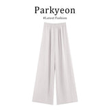 Real Price Korean High-End Wearing Strap Design Sense V Collar Sleeveless Vest Straight Slack Suit Women