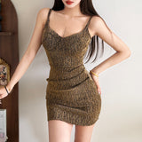 2025 Spring Fashion Trend Women's New Hanging Neck Print Hollow Back Sexy Dress
