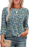 Explosion 2025 New Fashion Casual Roll Collar Seven-Sleeve Top Bottom Shirt