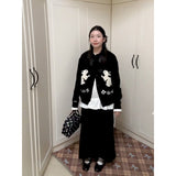 Vintage Niche Suit Women's Summer Slimming V-Neck Short-Sleeved Top Broad Leg Pants High-End Two-Sleeve