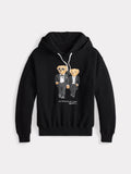 2025 Women's Embroidered Cartoon Bear Doll Long-Sleeved Collar Knitted Sweater