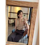 Lazy Wind Sleeveless Vest Shirt Broad Leg Trousers Set Of Women's Spring And Autumn New Temperament Super Good-Looking Two Sets