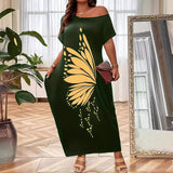 New Women's Explosive Casual Dress Temperament Commuter Digital Print Dress