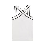 2025 Repair Summer New Women's Cross-Sling Vest Bump Color Top