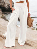2025 New Spring Women's Casual Cotton Lint Comfortable Mid-Rise Trousers Women
