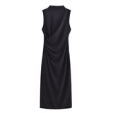 Flavored Midi Dress 2025 Spring/Summer Banquet Sleeveless Dresses In The Long Dress