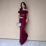 Fashion 2025 New Winter Women's Sexy Solid Color Collar Perspective Of The Waist Dress