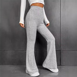 2025 New Wish Autumn And Winter Fashion Casual Pure Color Micro-Slung High-Rise Trousers Slimming Trousers Women