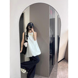 Summer Temperament Lazy Sleeveless Tidly Sleeveless Dress Women's Summer Loose Broad Legs Trousers Casual Set