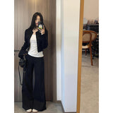 Small Scented Black Short Jacket Jacket Women Spring, Autumn And Winter Small Man Body And Cool And Chic Top