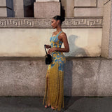 2025 Summer Fashion New Sexy Famous Style Expensive Qiu Printed Dress Woman