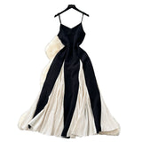 Summer Elegant Sexy Sling Dress Women's Holiday Wind Waist Lotle Side Dress Dress Dress