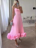 GY24041 Fashion Sling Belt Three-Dimensional Flower A Skirt Hot New Products