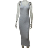 New Spring And Summer New Sexy Fashion Deauto V-Necked Slinged Dress