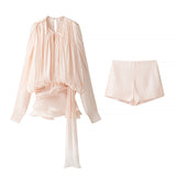 Temperament Lantern Dress Women's Spring New Short Skirt To Collect Irregular Lotus Leaf Edge Tie