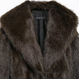 2025 Women's Winter New Artificial Fur Effect With Belt In The Long Fur Coat