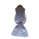 Light Luxury Gold Wind High-End Sleeveless Knitted Vest Women Summer Metal Kinesi Design Chic Hot Girl Top Tide