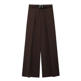 Women's Clothing 24 New Side Fork Vest Belt 100 Folded Casual Trousers